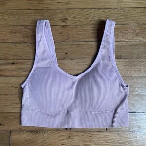GapBody Lounge Comfort Bra Womens XL Dusty Rose Pull On Removable Pads Wireless
